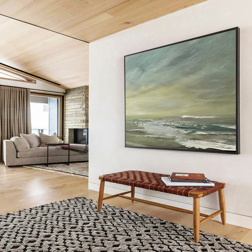 Soft Sea & Sky Abstract - Calming Bedroom Retreat DLZ027