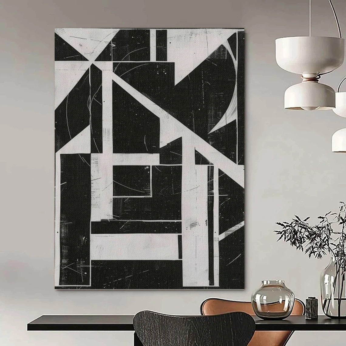 Custom - Engineered by Designers: Hand - Painted Textured Canvas Artwork for Living Room & Office DKH1151