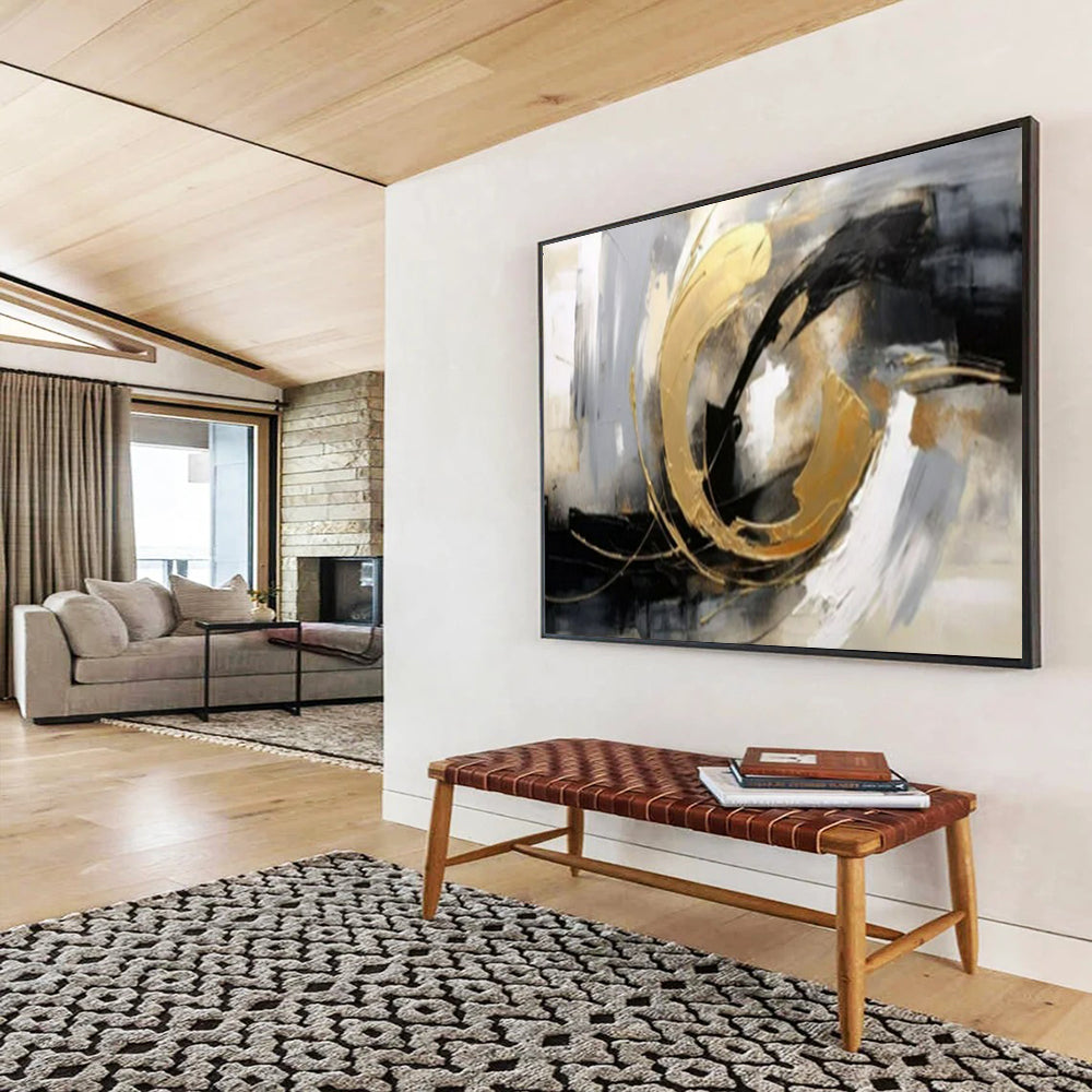 Oversized Abstract Canvas Painting for Office & Dining Room LargeART1627