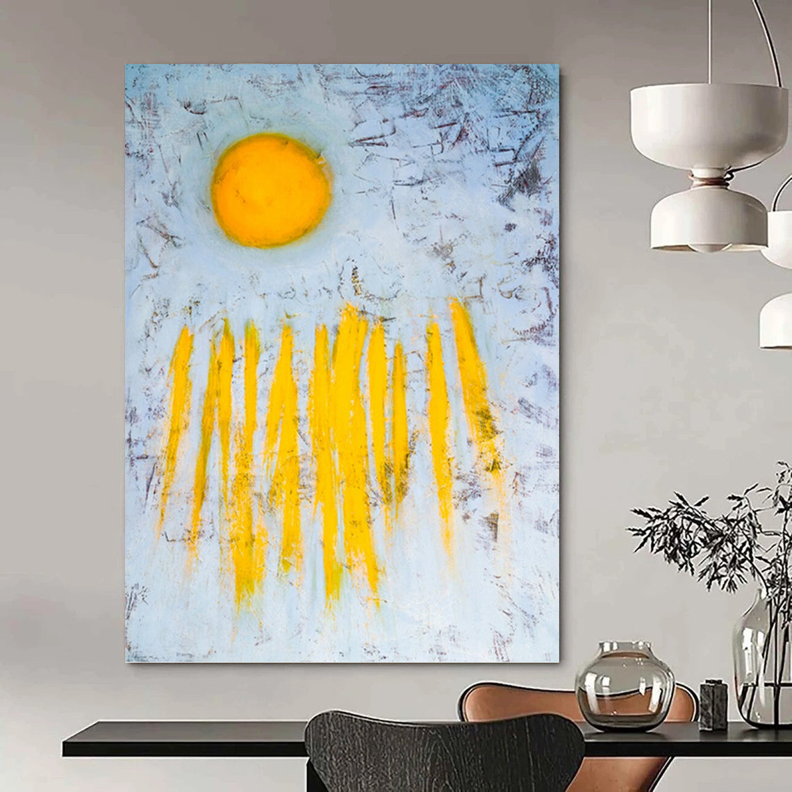 Dazzling Hand - Rendered Textured Canvas Abstract for Bar & Entryway DKH1089