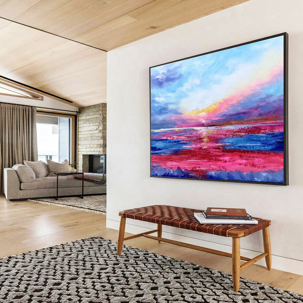 “Mystic Horizons” Vast Abstract Canvas for Bedroom & Office DKH287