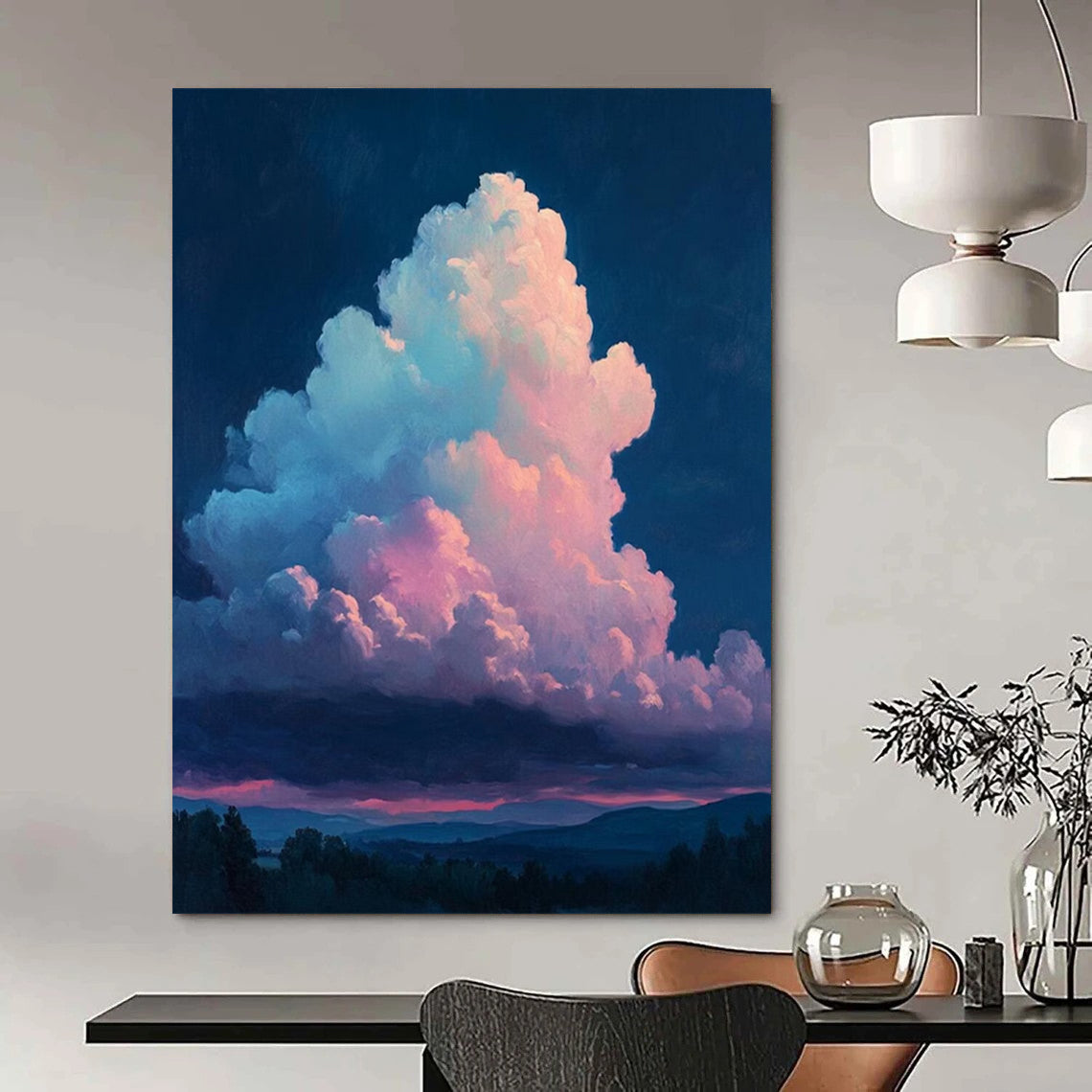 Stupendous Hand - Painted Custom Abstract Art for Living Room and Hotel DTP009