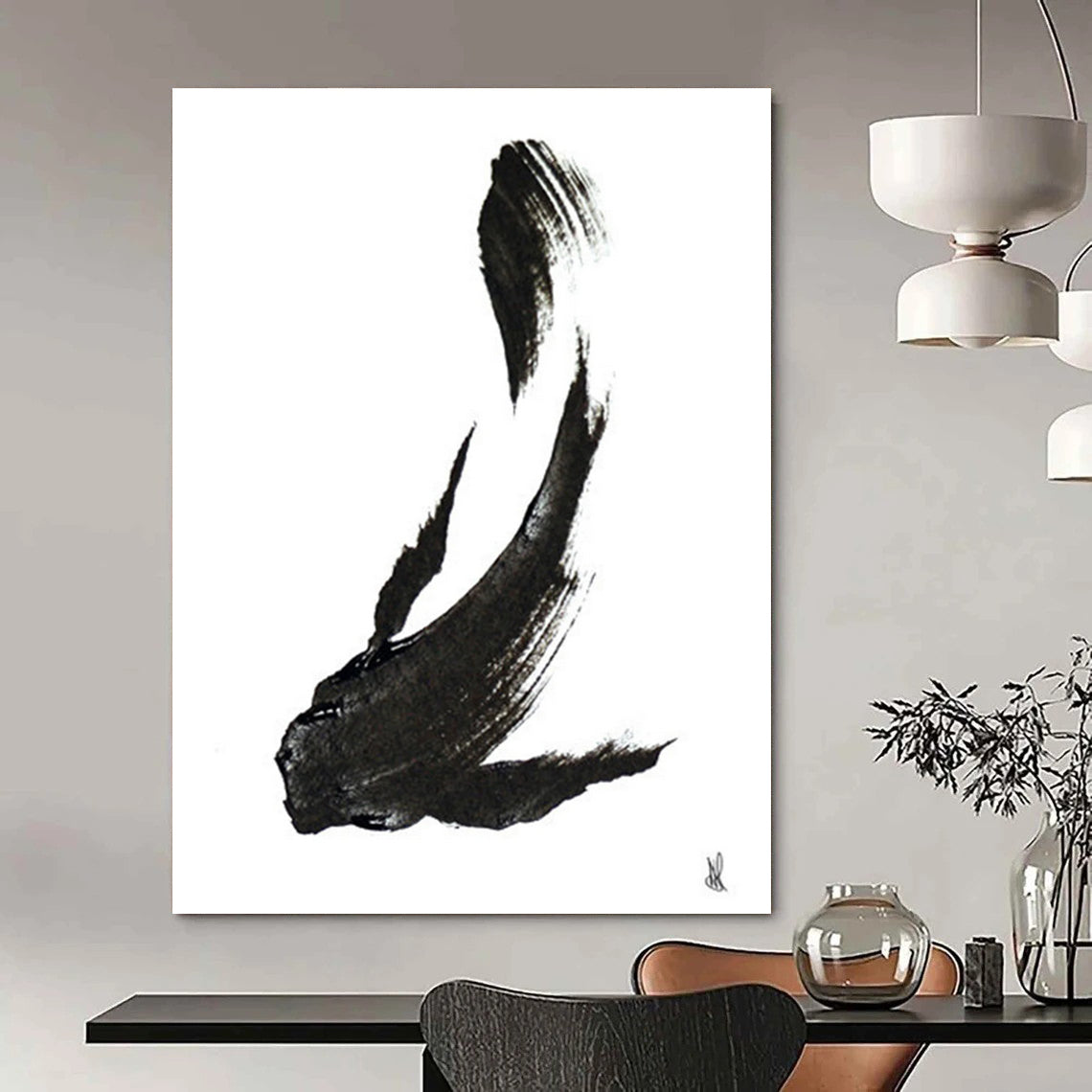 Hand-Painted Large-Scale Abstract Paintings: Textures for Elegance DTP181
