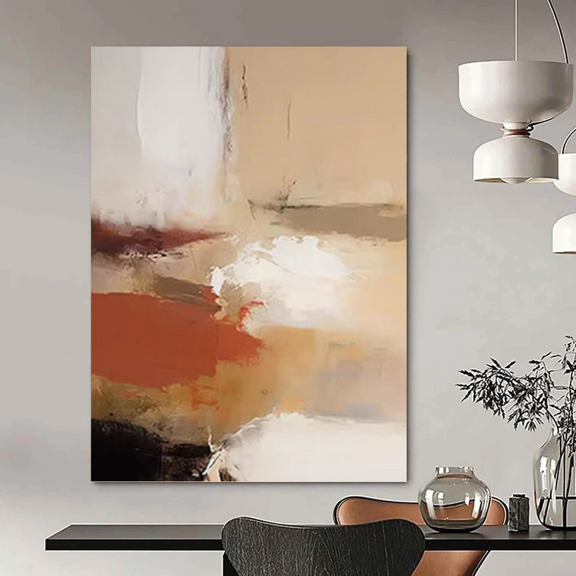 Luxuriously Massive Hand - Painted Textured Abstract Art for Salon & Beauty Parlor DKH1245