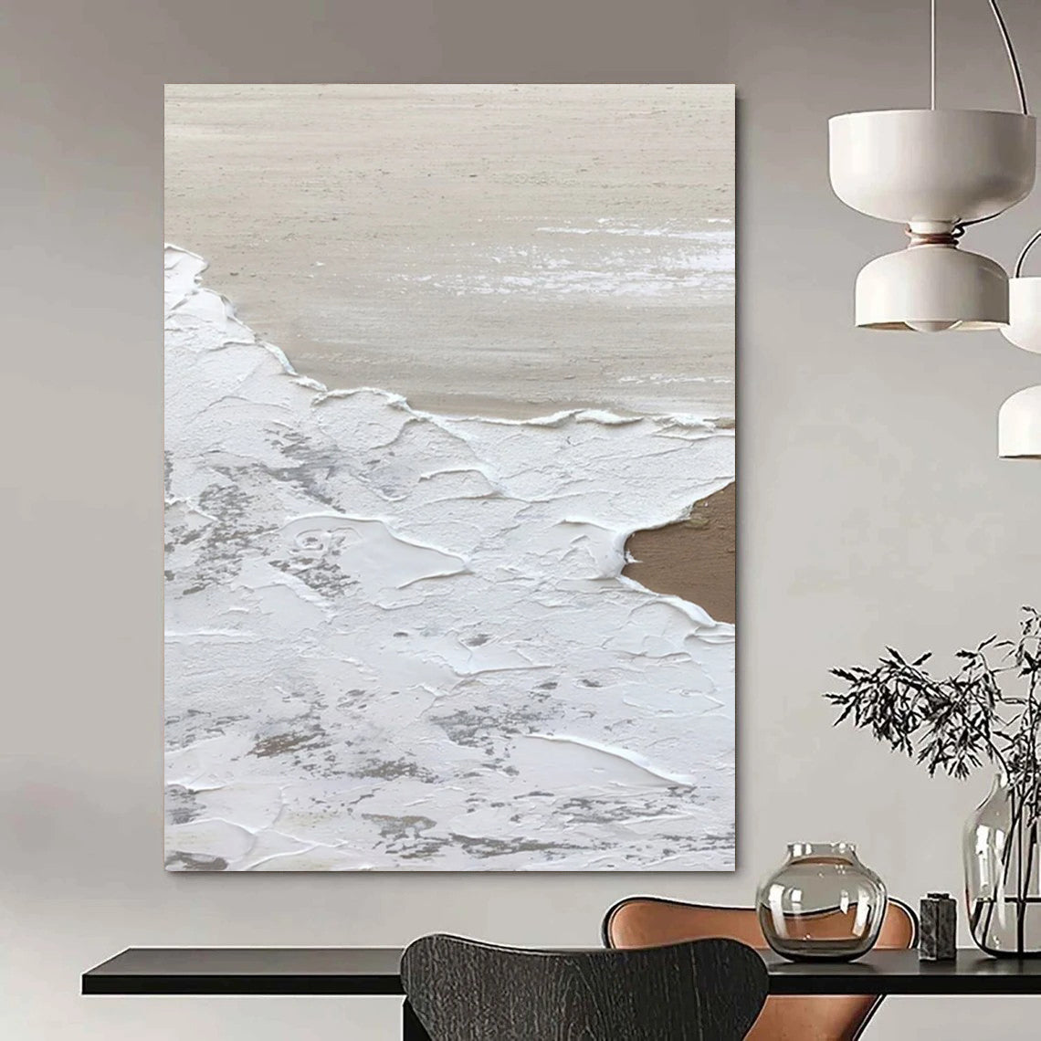 Large Custom Abstract Artworks with Textured Styles for Hotel & Entryway DTP374
