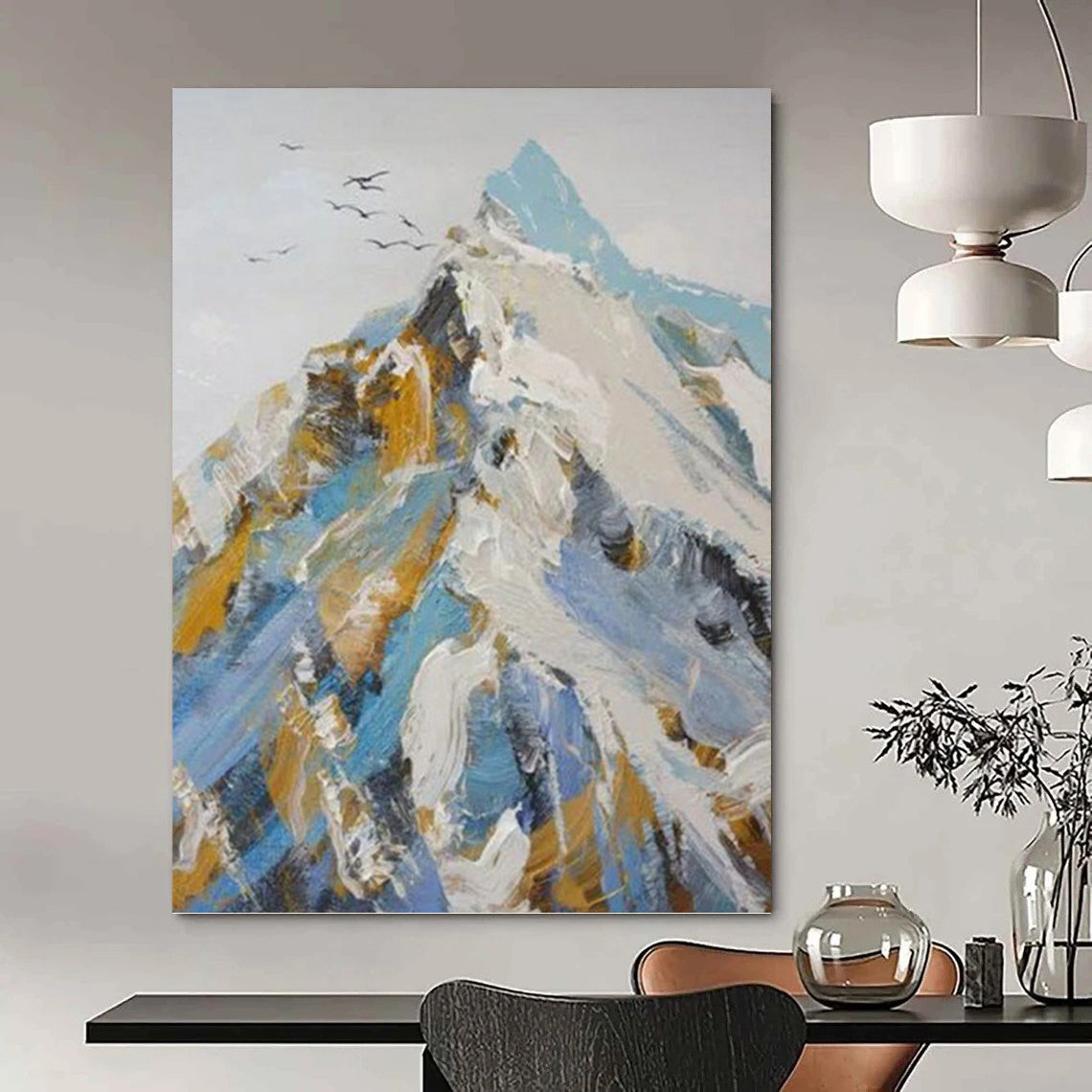 Boldly Textured Abstract Artwork for Office & Dining Room DKH0955