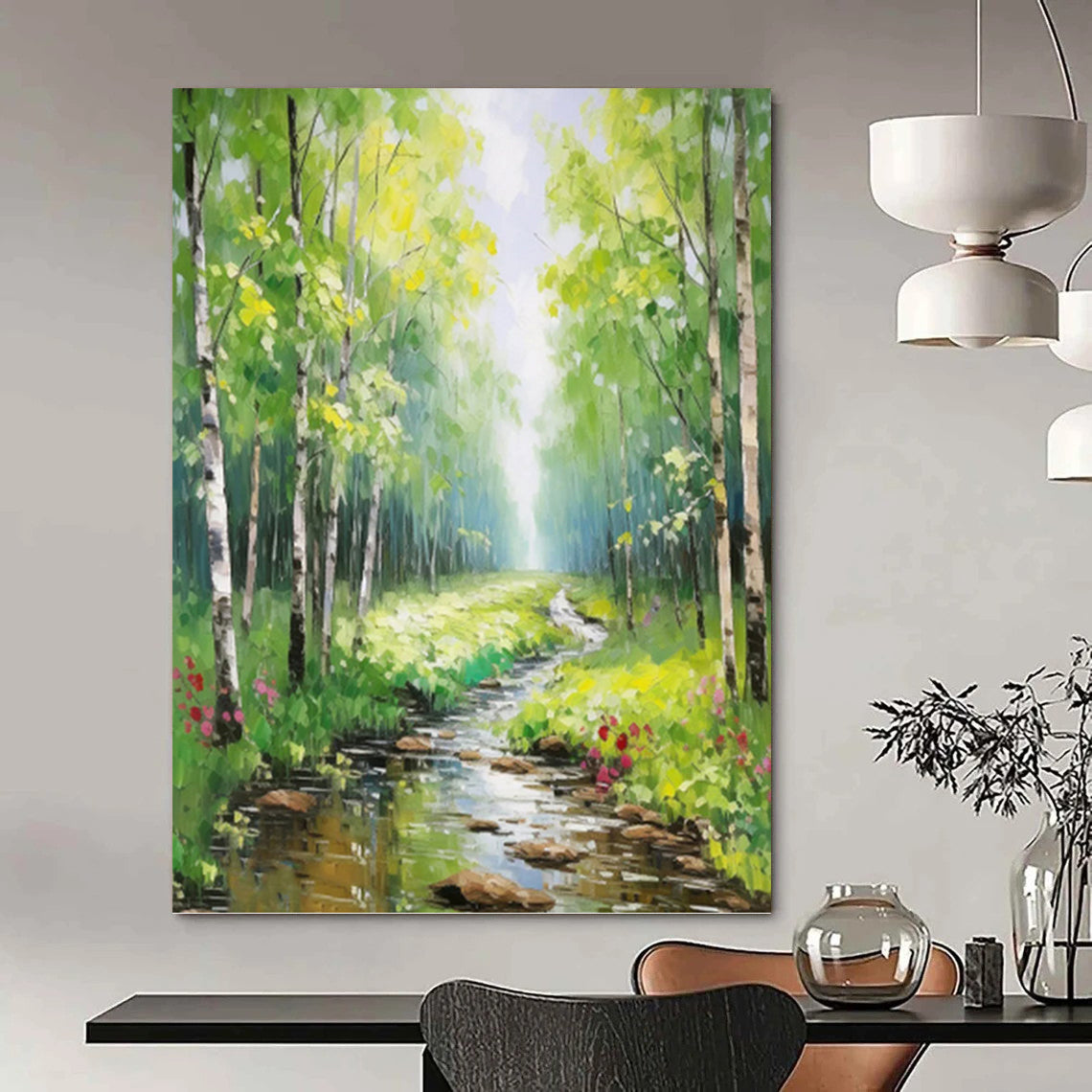 Mesmerizing Hand - Painted Textured Abstract Art for Office & Dining Room DKH1266