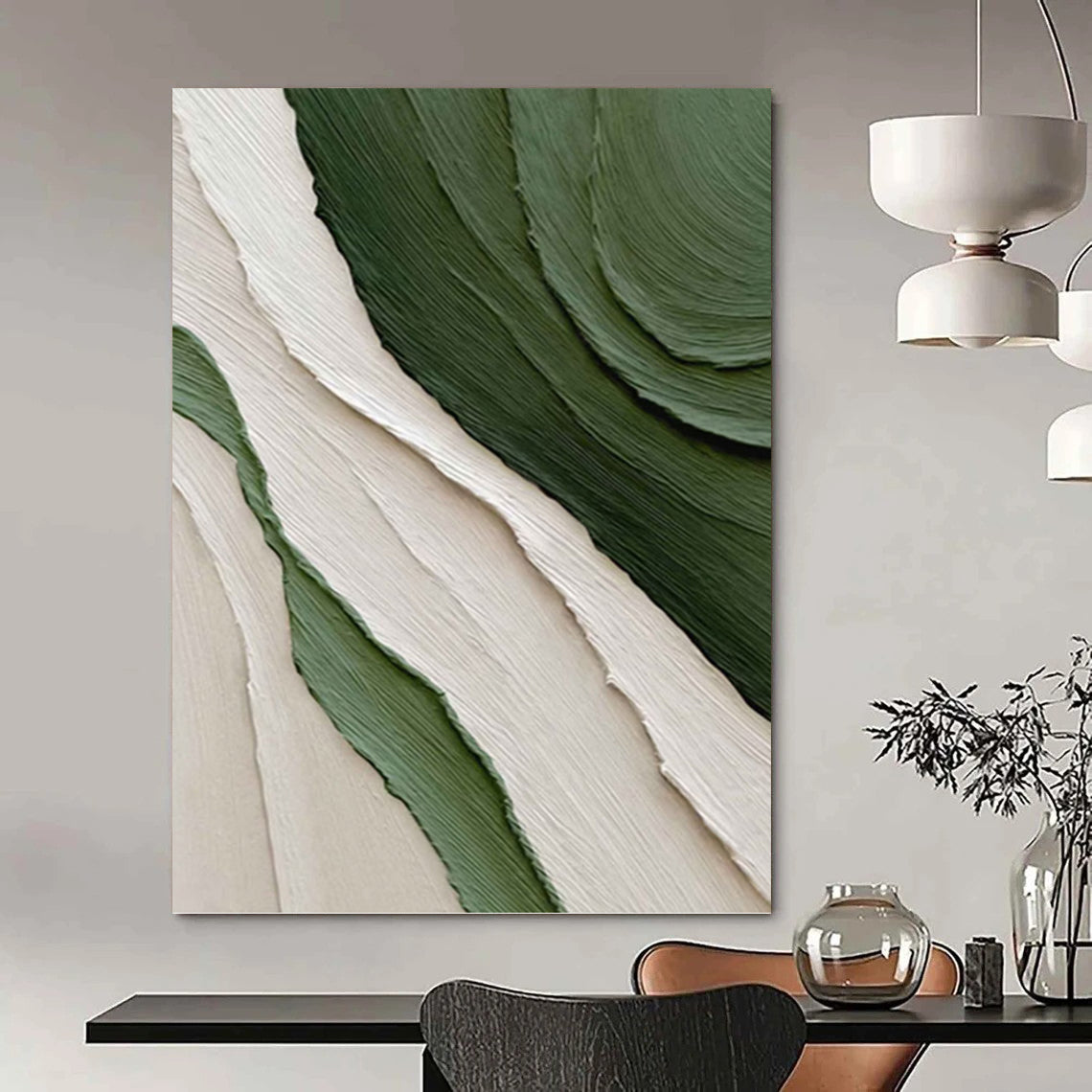 Massive Hand - Painted Textured Custom Abstract Art, for Office and Entryway DKH1481