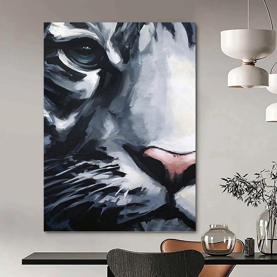 Extra - Large - Scale Hand - Painted Custom Abstract Painting (with Abundant Textures), Suitable for Office and Dining Room DKH1454