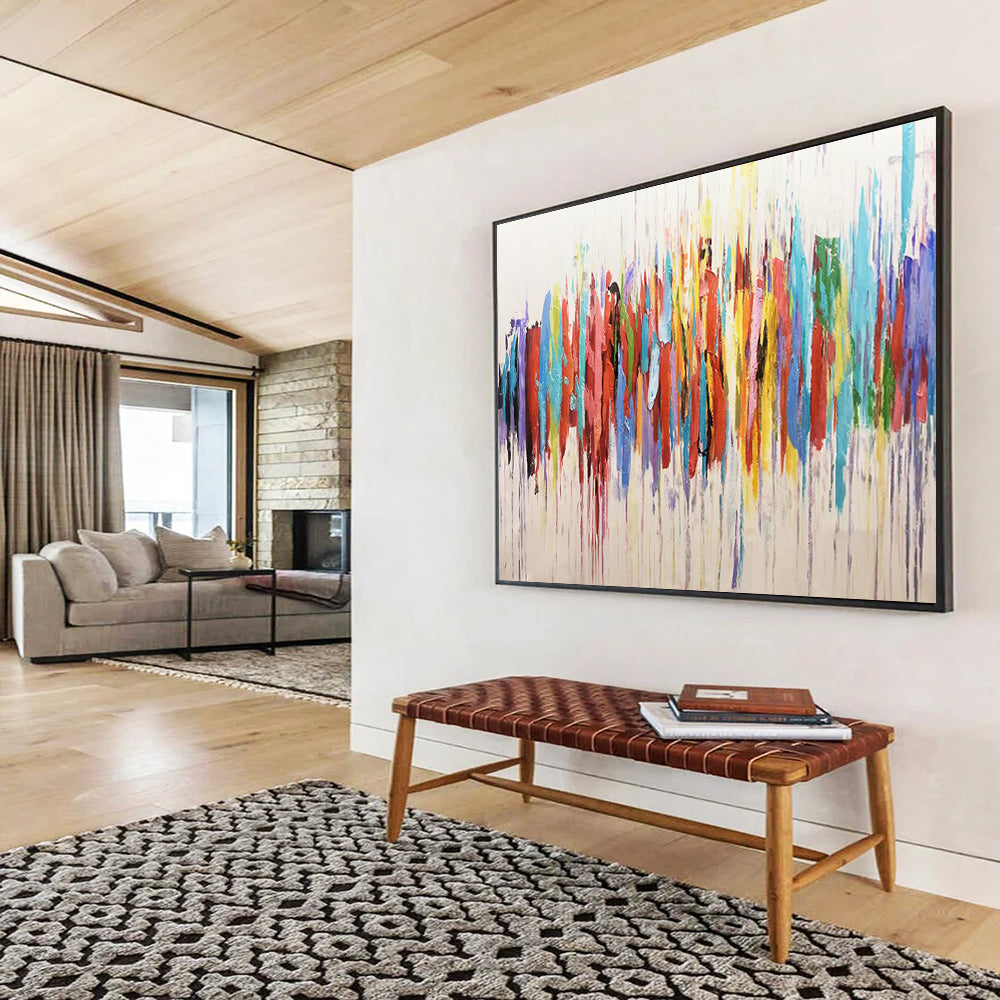 Colorful Drip Abstract - Modern Living Room Focal Point DLZ211