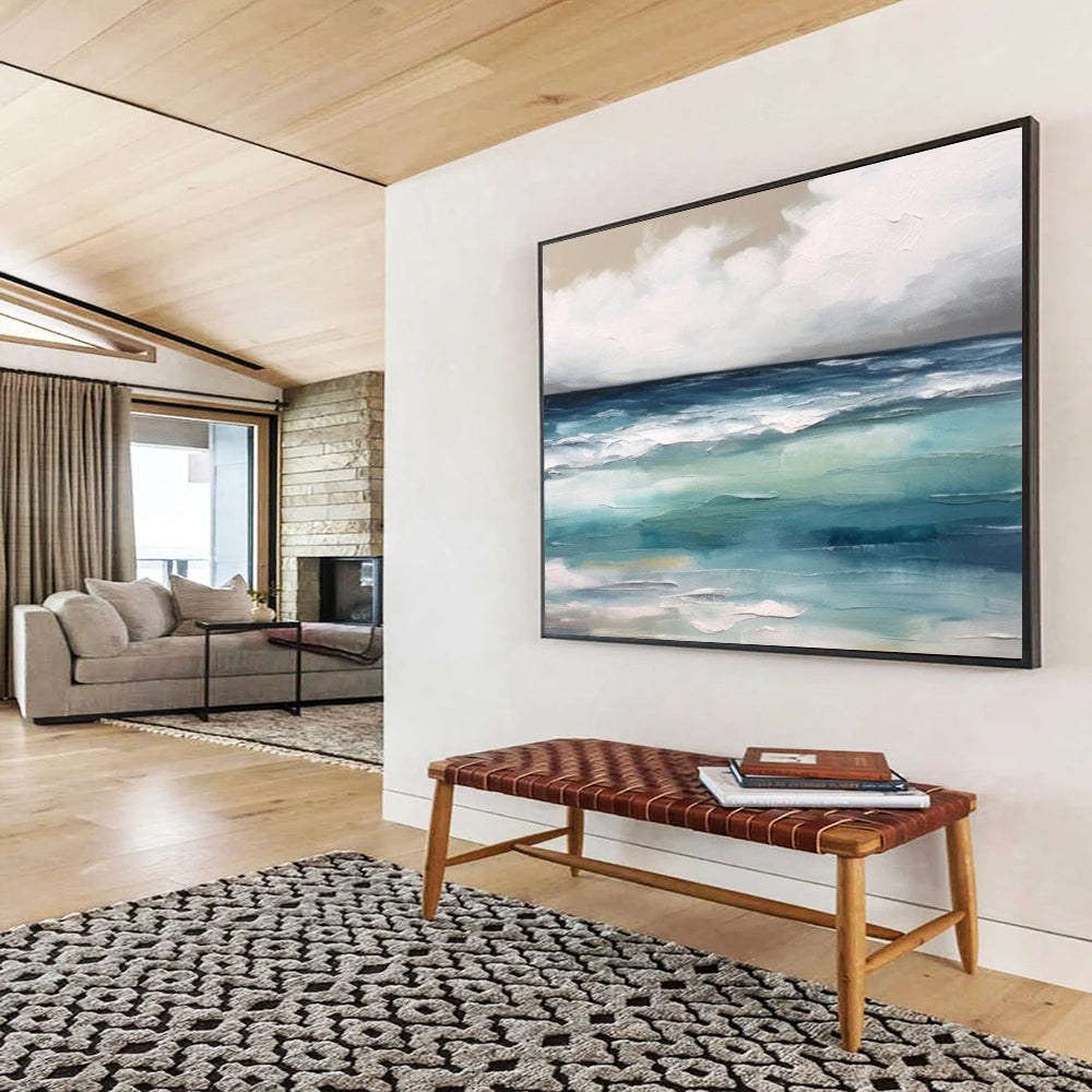Calm Ocean Waves - Serene Bedroom Wall Art DLZ051