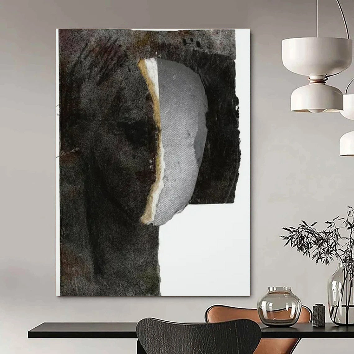 Gigantic-Sized Hand-Painted Abstract Wall Mural for Bar & Lounge LargeART2223