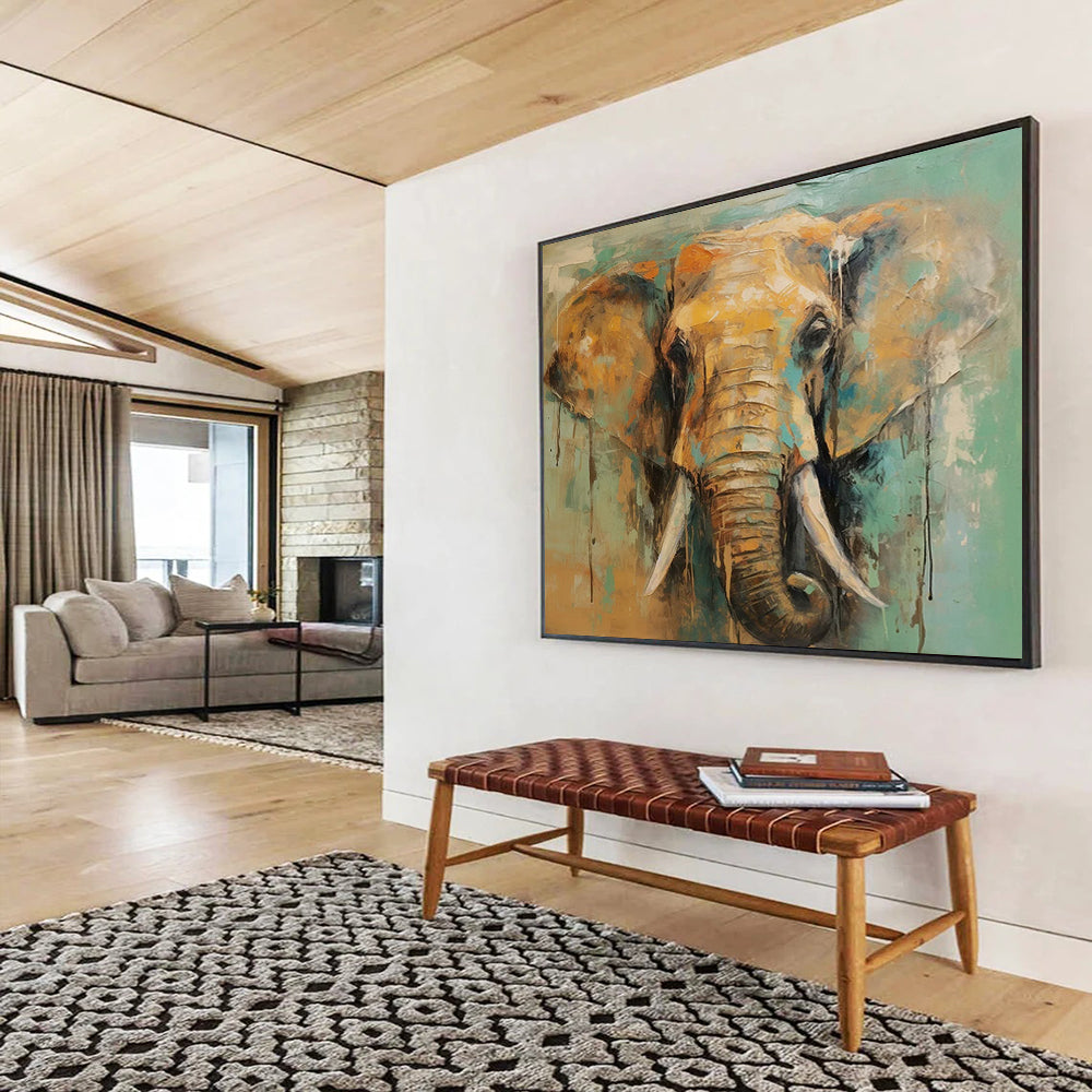 Colorful Elephant Portrait - Vibrant Safari Charm DLZ083