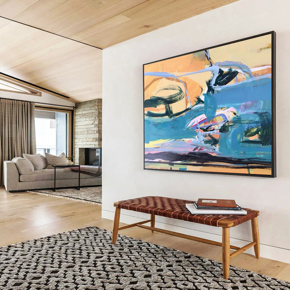 Colorful Abstract Brushstrokes - Lively Kitchen Art DLZ007