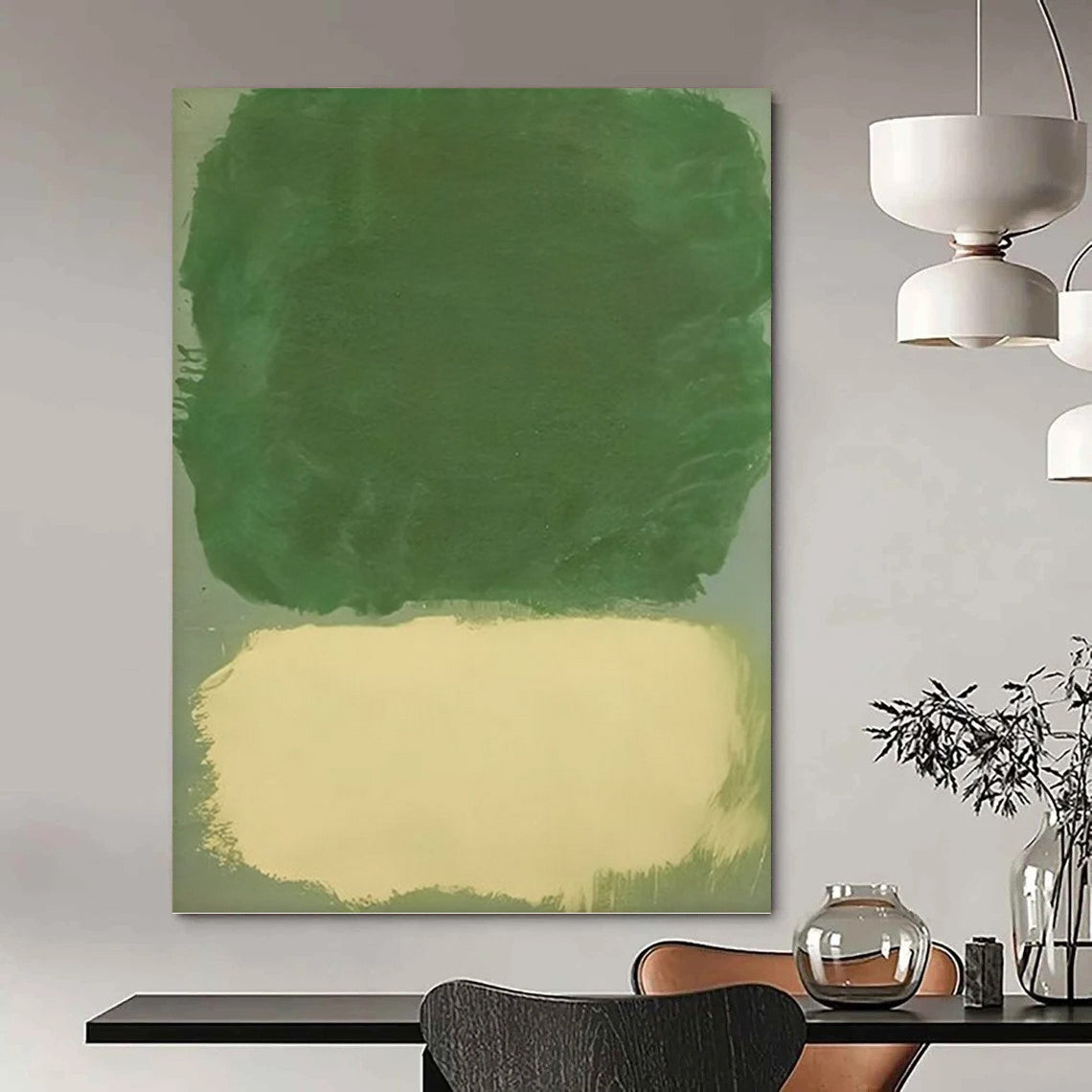 Large Vertical Custom Abstract Hand - Painted Gem for Bar and Hallway DKH1643