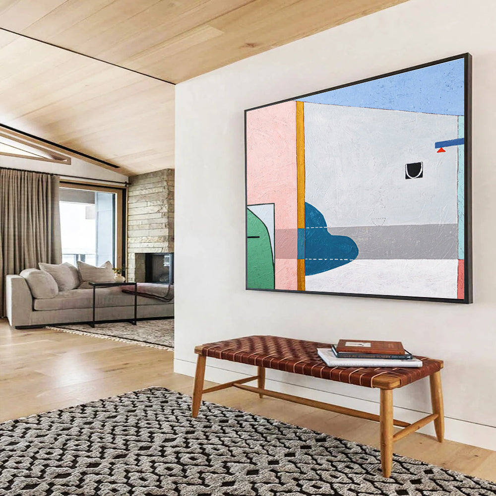 Striking Hand - Painted Abstract Artwork for Dining Room & Entryway DKH548