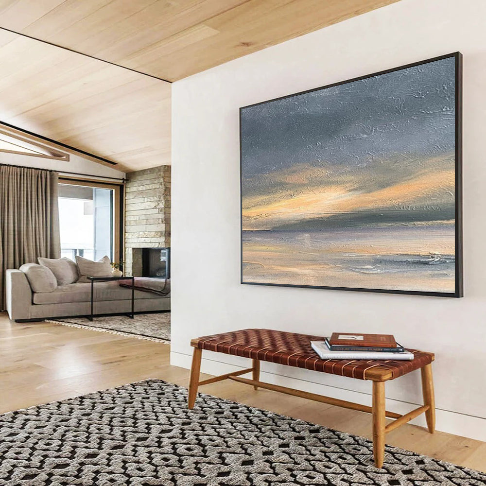Muted Sunset Landscape Abstract - Calming Office Retreat DLZ016