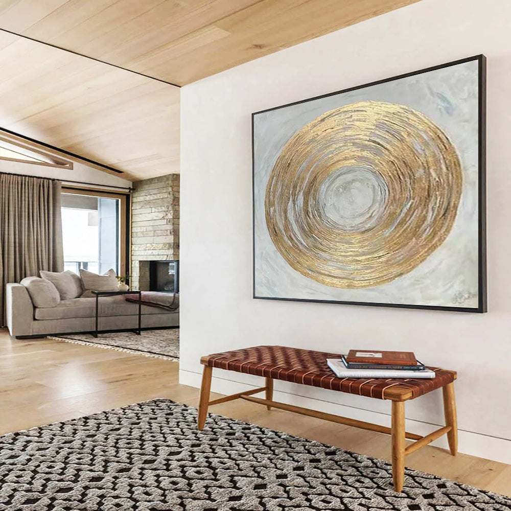 Gold Ring Abstract - Minimalist Home Statement DLZ109