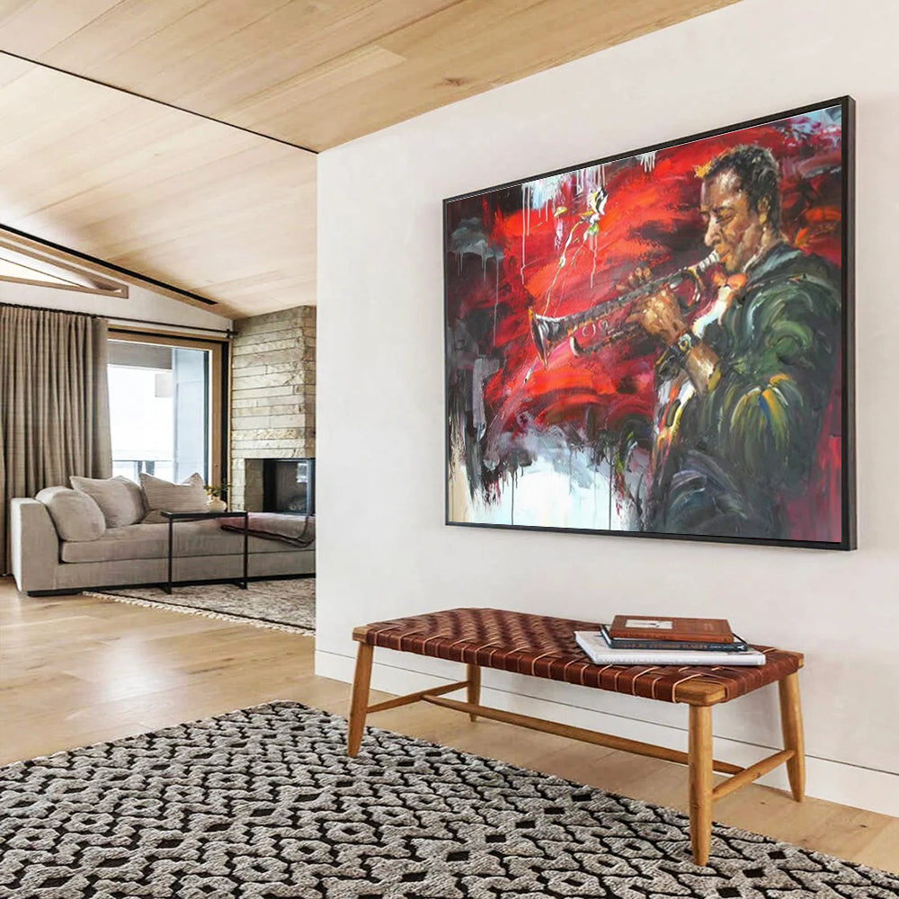 Mysterious Hand - Painted Textured Abstract Painting for Hallway & Bar DKH636