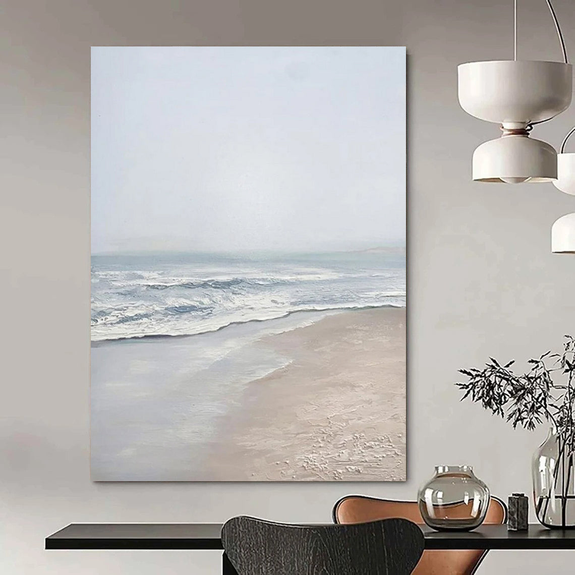 Large Custom Abstract Paintings: Textured Styles for Office & Hallway DTP310
