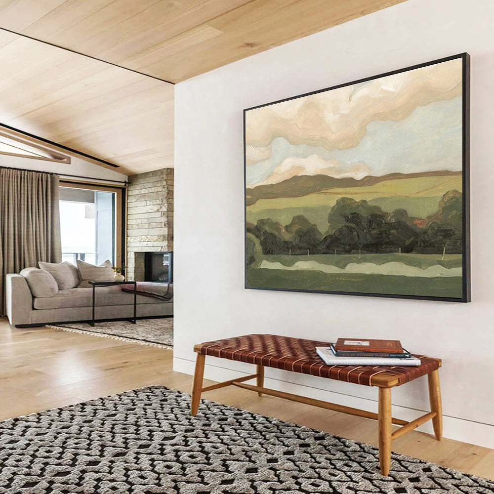 Oversized Abstract Canvas for Office & Dining Room DKH425