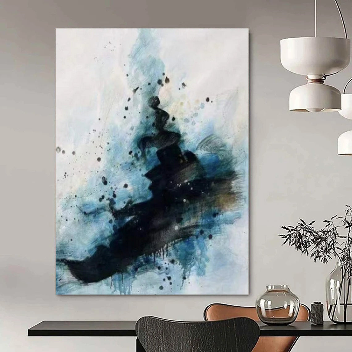 Huge-Scale Hand-Painted Abstract Art for Entryway & Hallway LargeART2306