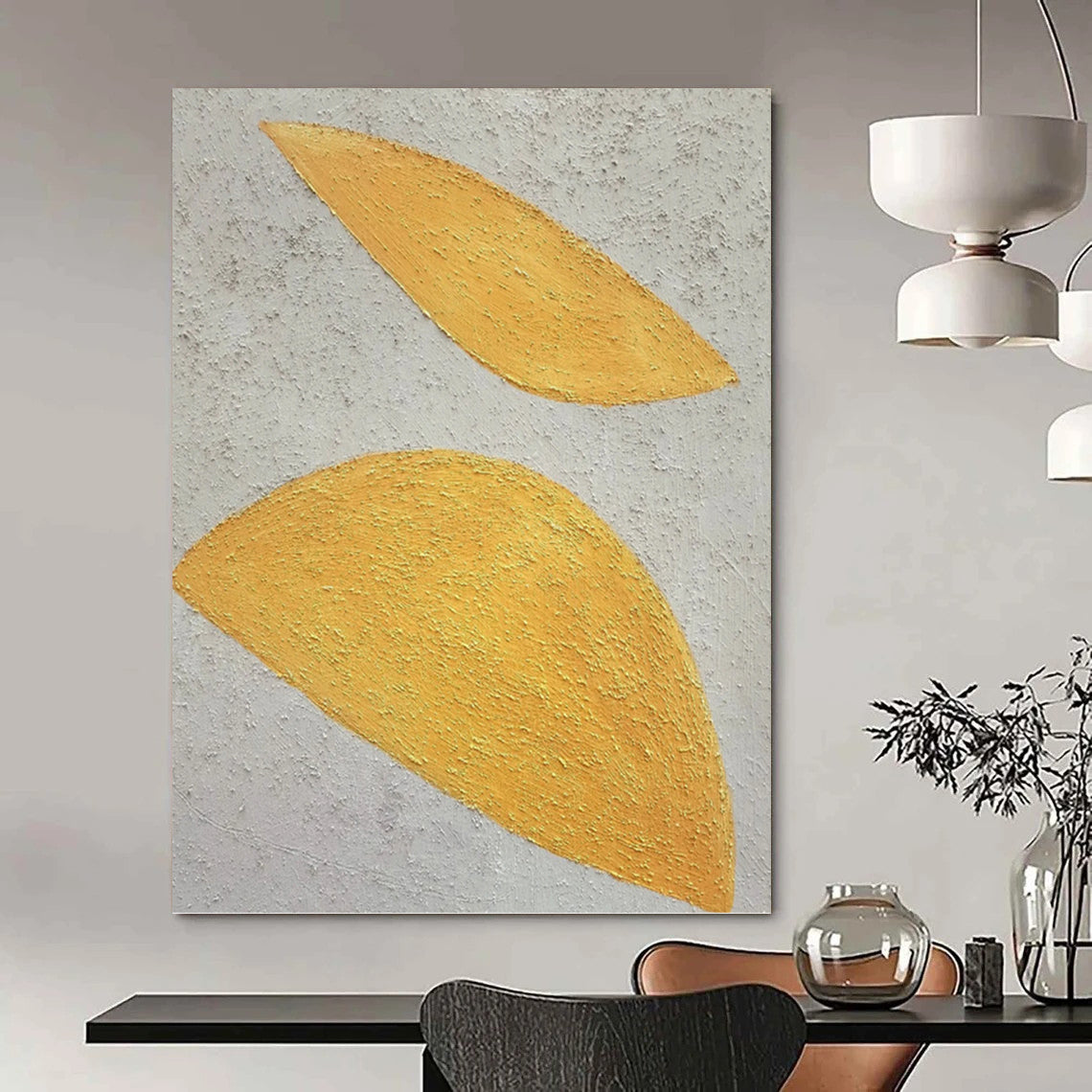 Breathtaking Custom - Rendered Textured Canvas Abstract for Hotel Suite & Entryway DKH1074