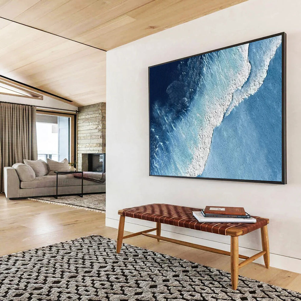 Aerial Ocean Wave - Dynamic Coastal Living Room Art DLZ256