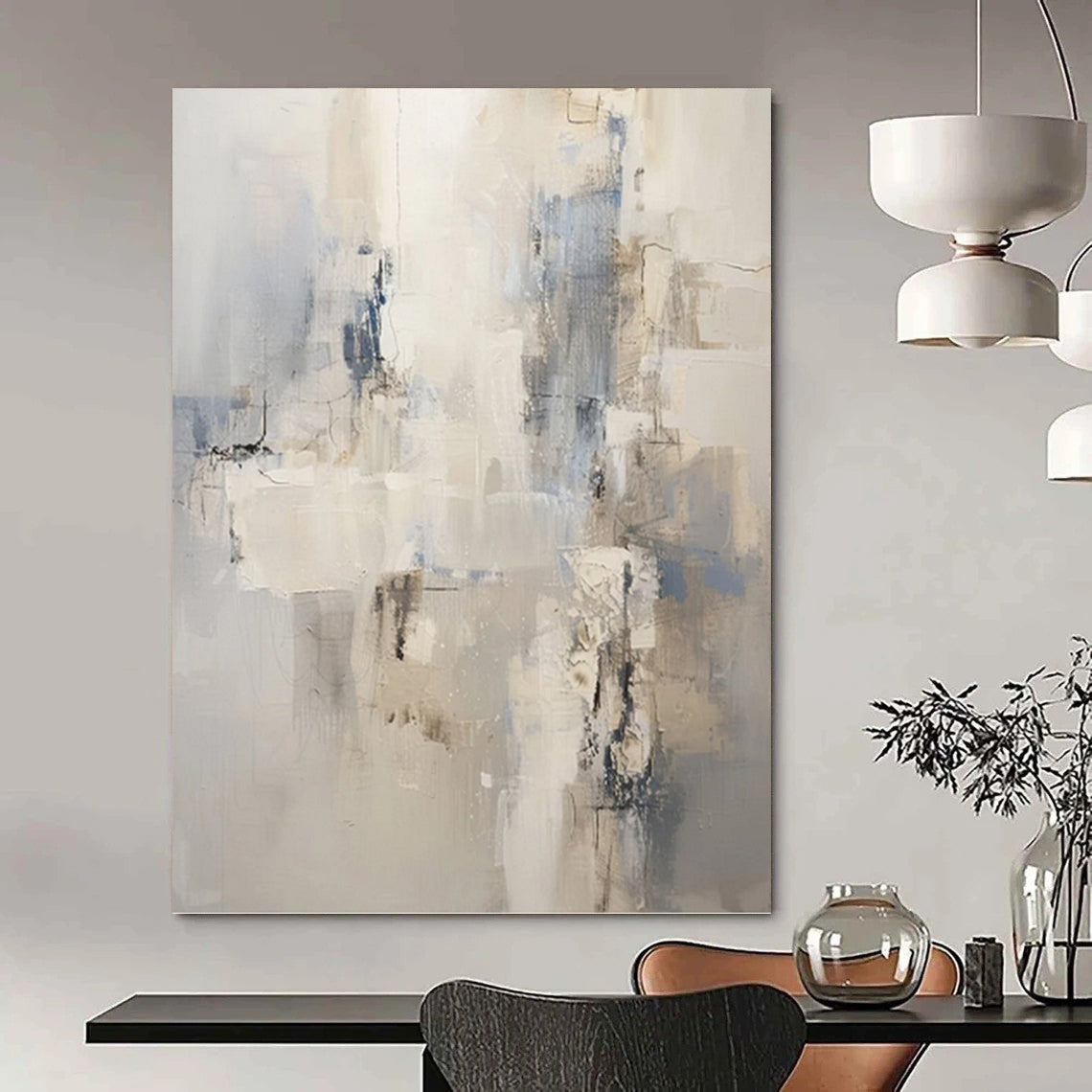Incredibly Enormous Hand - Painted Textured Abstract Artwork for Community Center & Meeting Hall DKH1249