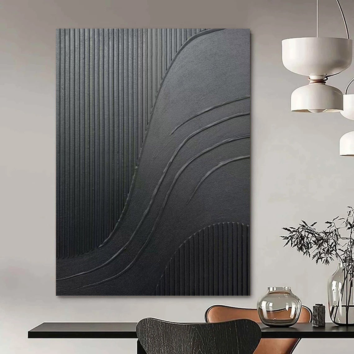 Titanic - Scale Hand - Painted Custom Abstract Canvas (with Layered Textures), for Bedroom and Living Room DKH1482