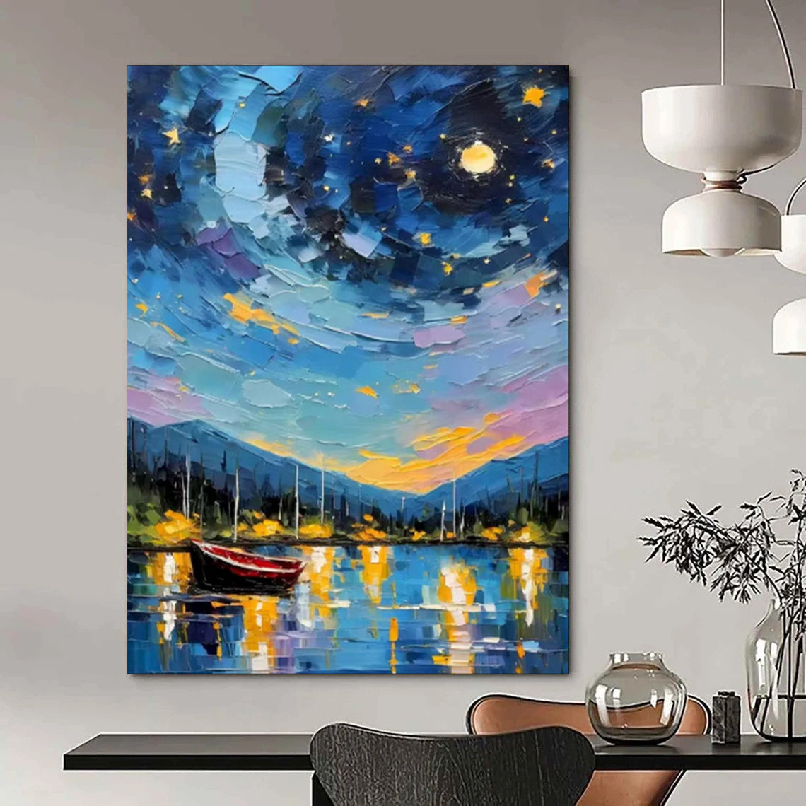 Oversized Custom Hand-Painted Abstract Art for Bedroom & Hotel LargeART1886