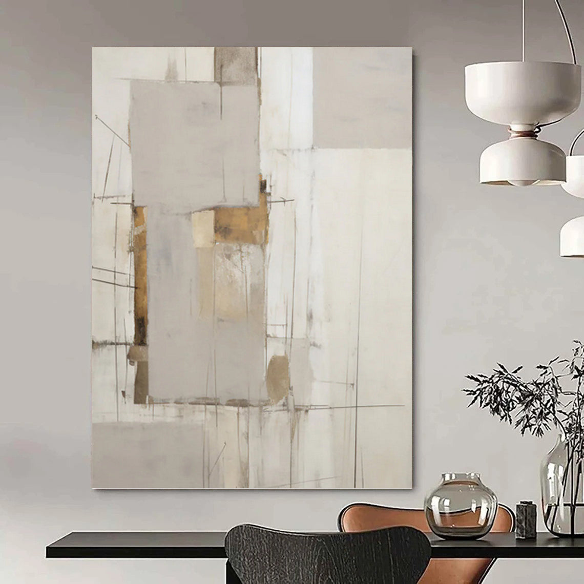 Snug Hand - Painted Textured Abstract for Bedroom & Living Room DKH1316