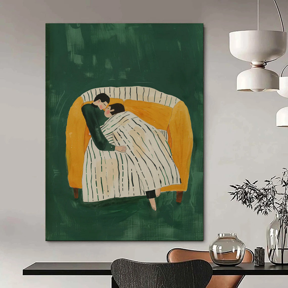 Vintage Textured Abstract Wall Art for Dining Room & Entryway LargeART2050