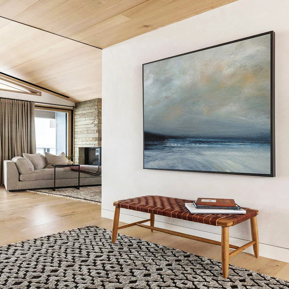 Moody Sea & Sky Abstract - Dramatic Bedroom Accent DLZ022
