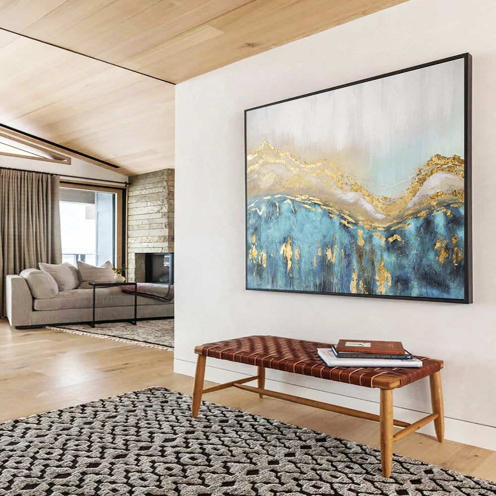 Immense Hand - Painted Textured Abstract Wall Mural for Artistic Focal Points DKH733