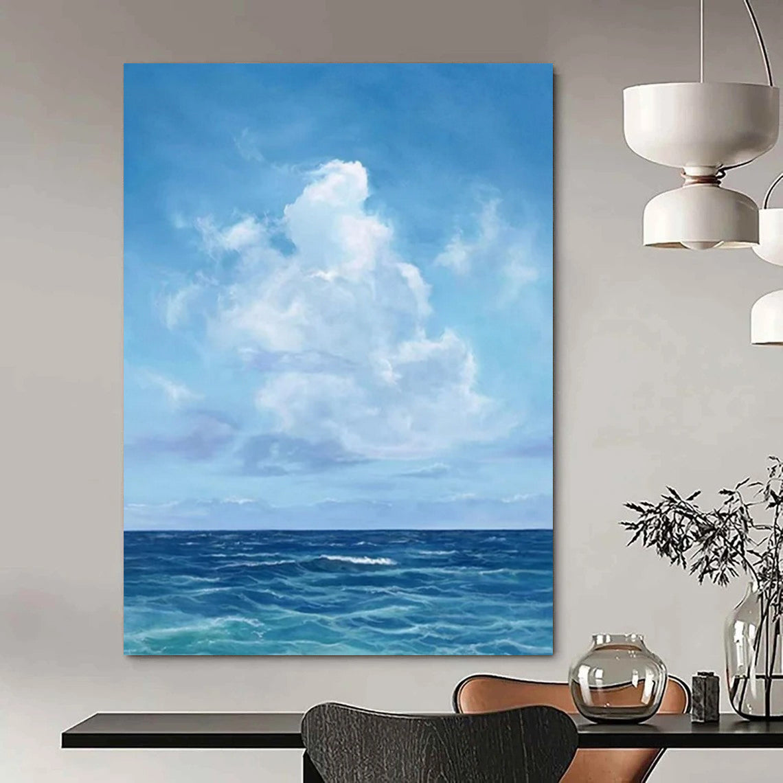 Stupendous Hand-Painted Abstract Wall Installations for Bar & Office LargeART2298
