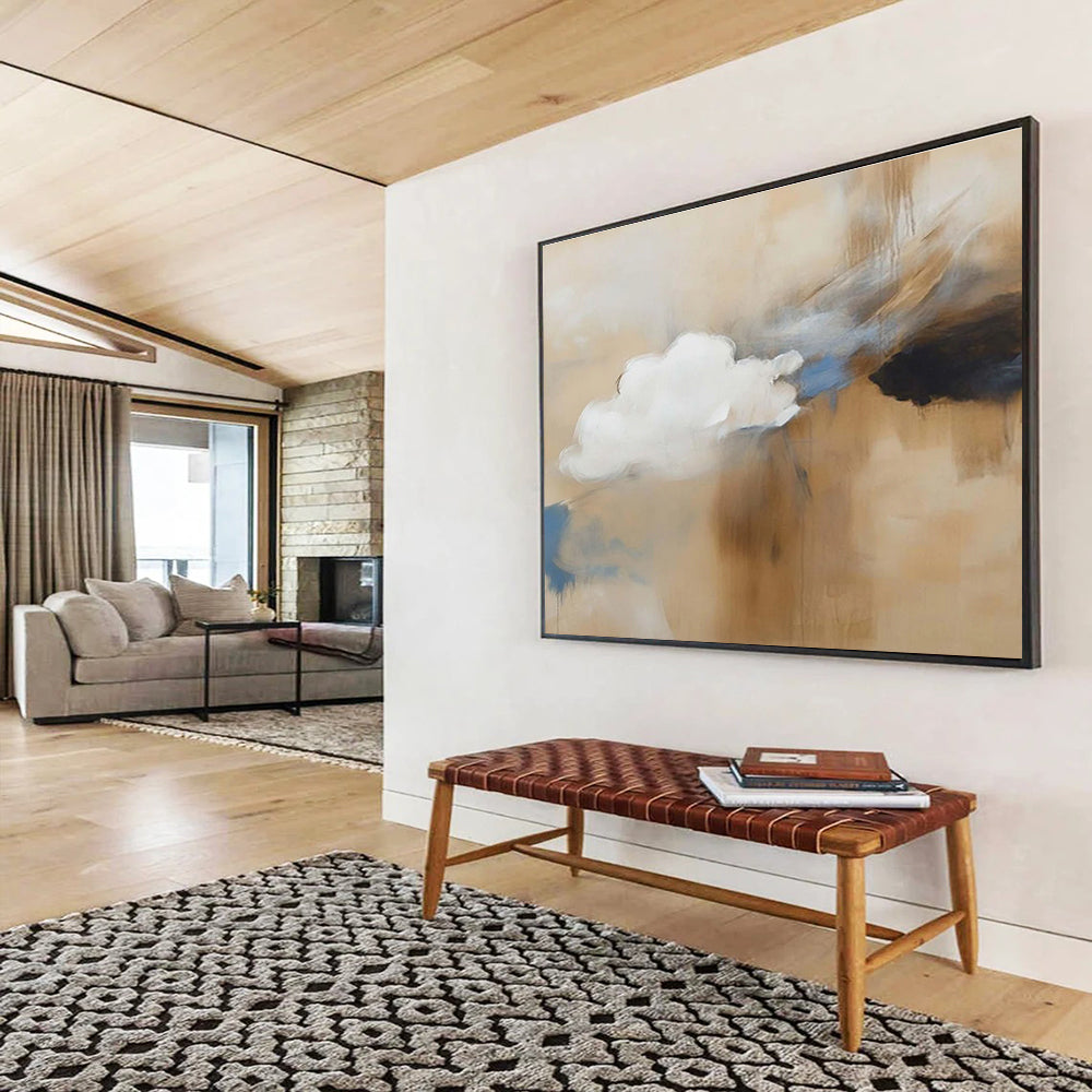 Hand - Crafted Oversized Abstract Painting for Hallway & Bar DKH090