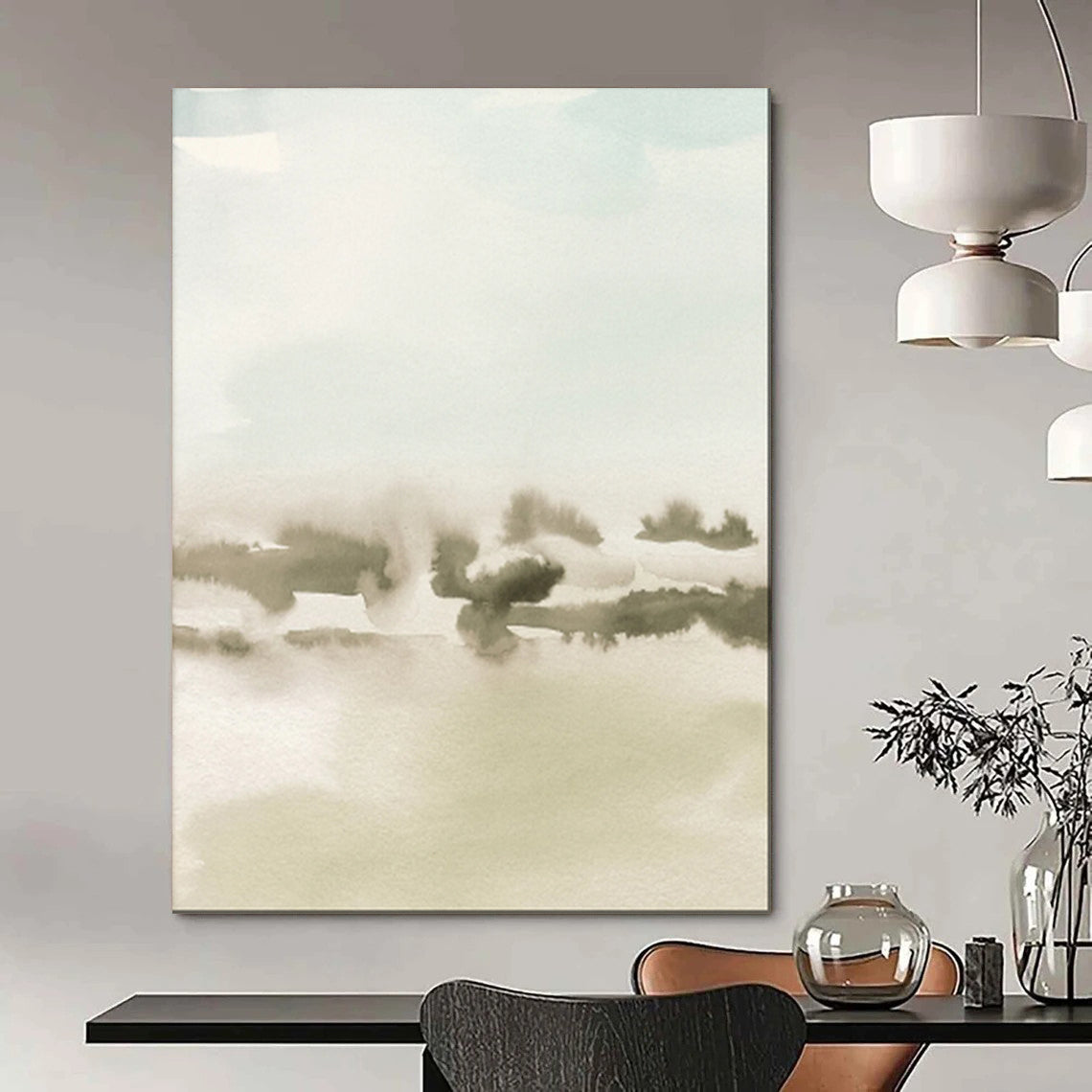 Peaceful & Serene Hand-Painted Personalized Abstract Painting for Bedroom & Hallway LargeART1963