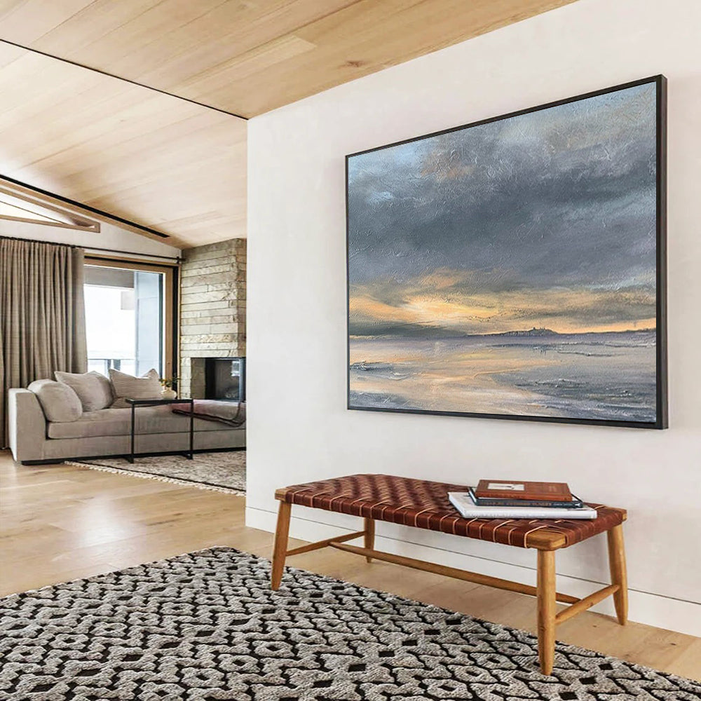 Sunset Over the Sea - Warm & Inviting Dining Room Art DLZ023