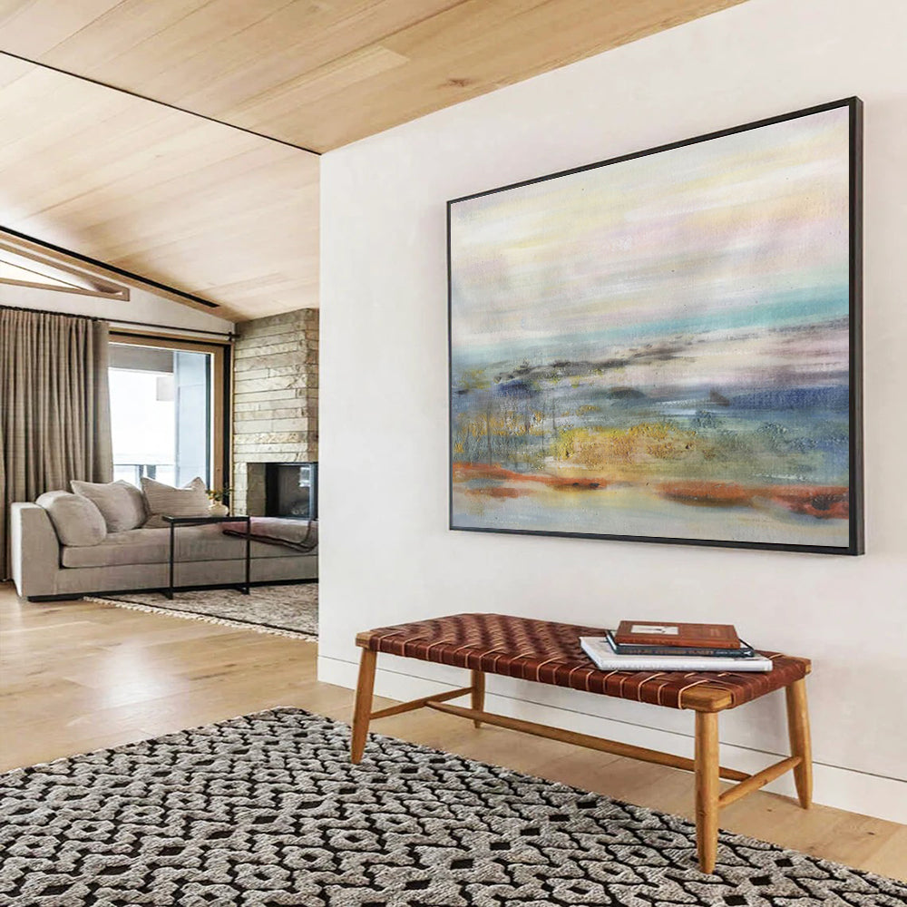 “Serene Horizons” Large - Sized Abstract Painting for Office & Bedroom DKH300