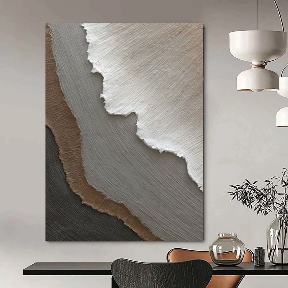 Custom Hand-Painted Abstract Art: Big Sizes & Textured Wonders for Bar & Hotel DTP269