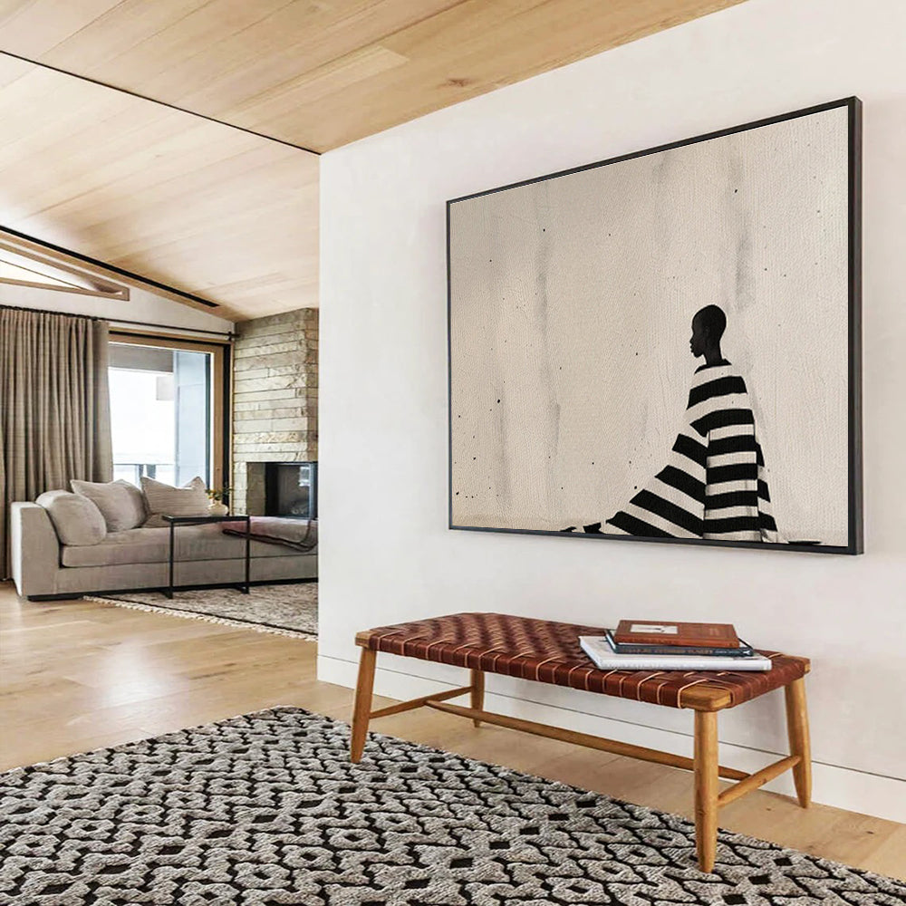 “Form Fusion” Oversized Abstract Art for Office & Dining Room DKH228