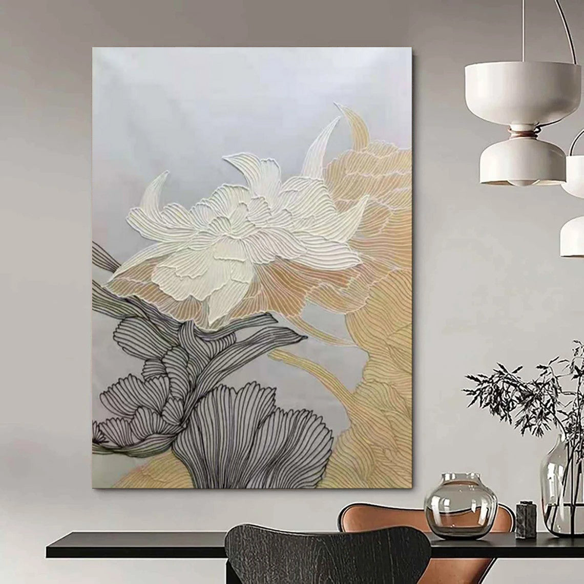 Dynamic & Bold Custom Hand-Painted Abstract Painting for Office & Bar LargeART1958