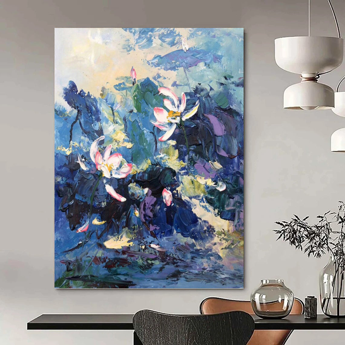 Energetic Hand - Painted Textured Abstract Painting for Living Room & Office DKH1298