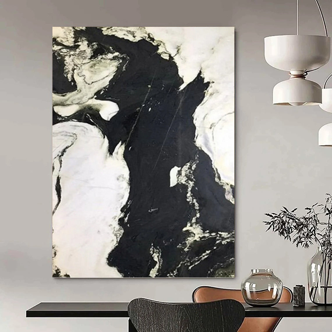 Massive Custom - Crafted Textured Canvas Abstract for Dining Room & Bar DKH1047