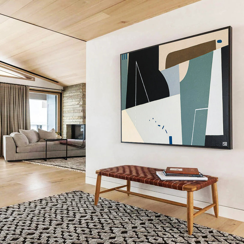 Cozy Plush Abstract Mural for Entryway & Hotel Lobby LargeART1805