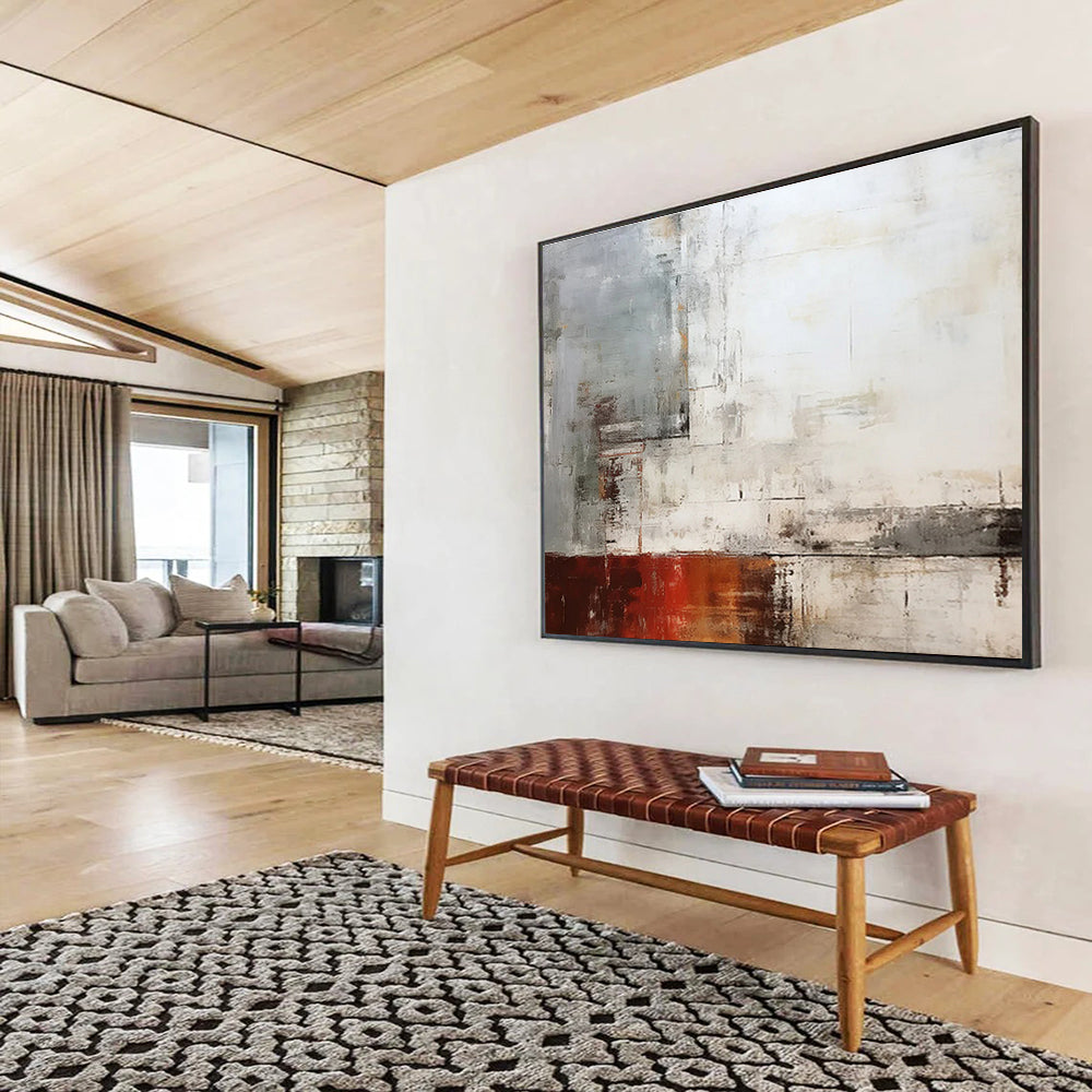 Tailored Giant Abstract Painting for Cultural Center DKH043