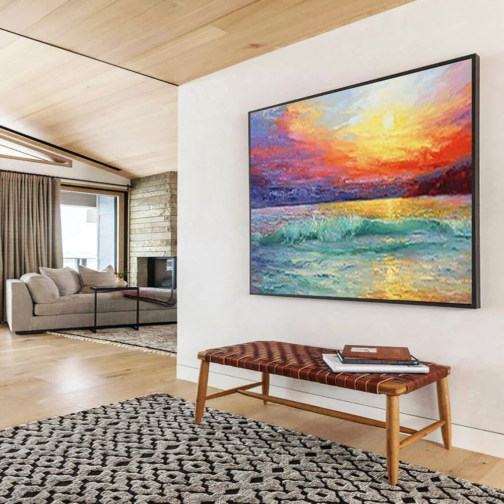 Trend - Defining Original Immense Textured Hand - Crafted Abstract Painting for Fashionable Interiors DKH859