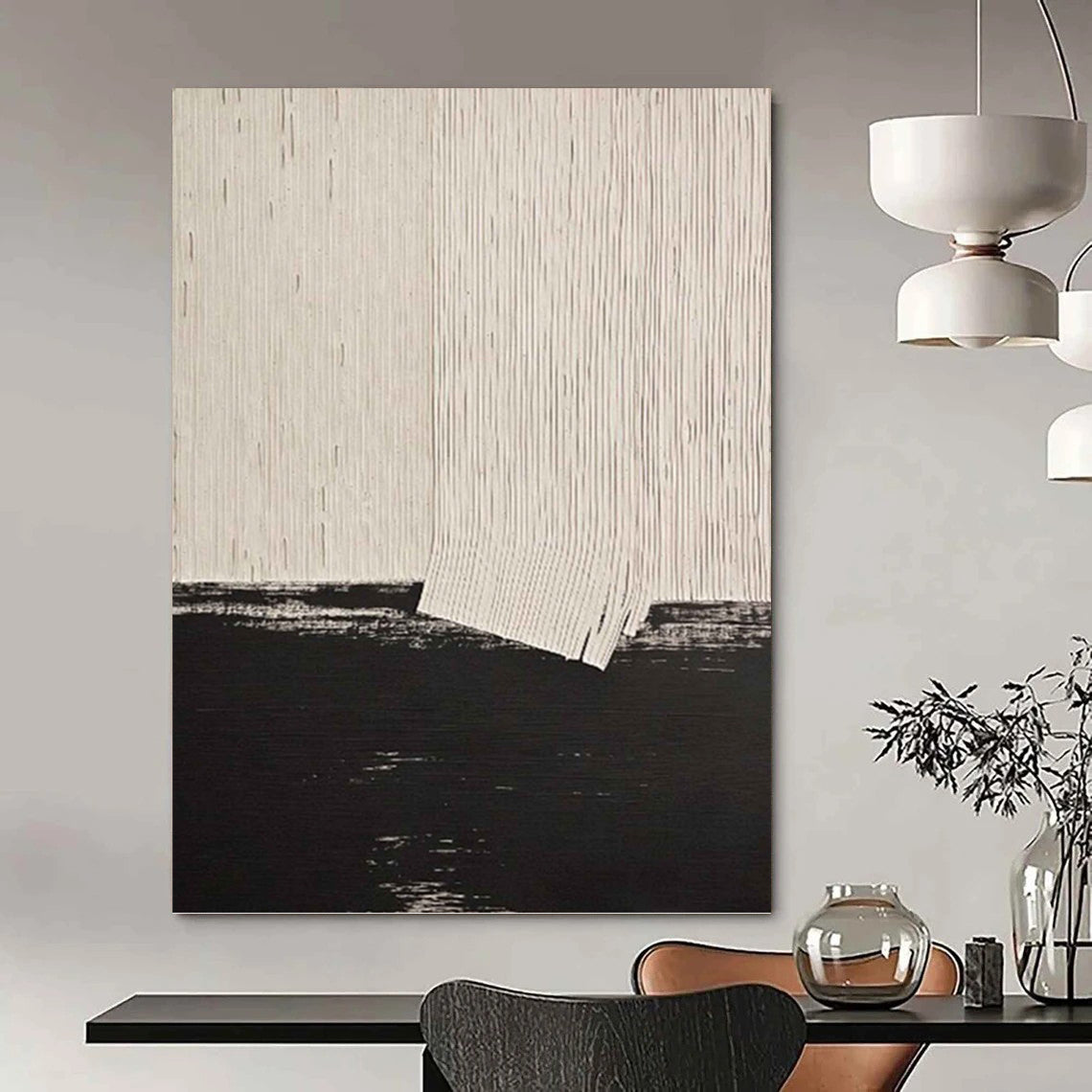 Extra - Vast - Reach Hand - Painted Custom Abstract Symphony (with Rich Textures), for Office and Entryway DKH1503