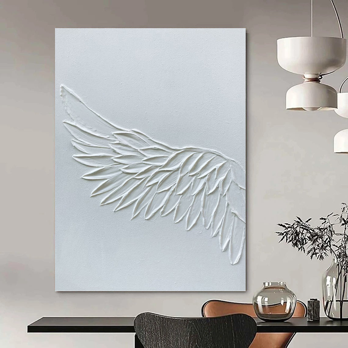 Grandiose Hand - Painted Textured Custom Abstract Canvas, for Office and Bedroom DKH1485